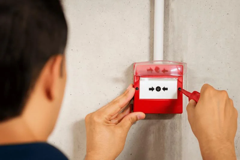 Instalação de sistema de alarme de incêndio